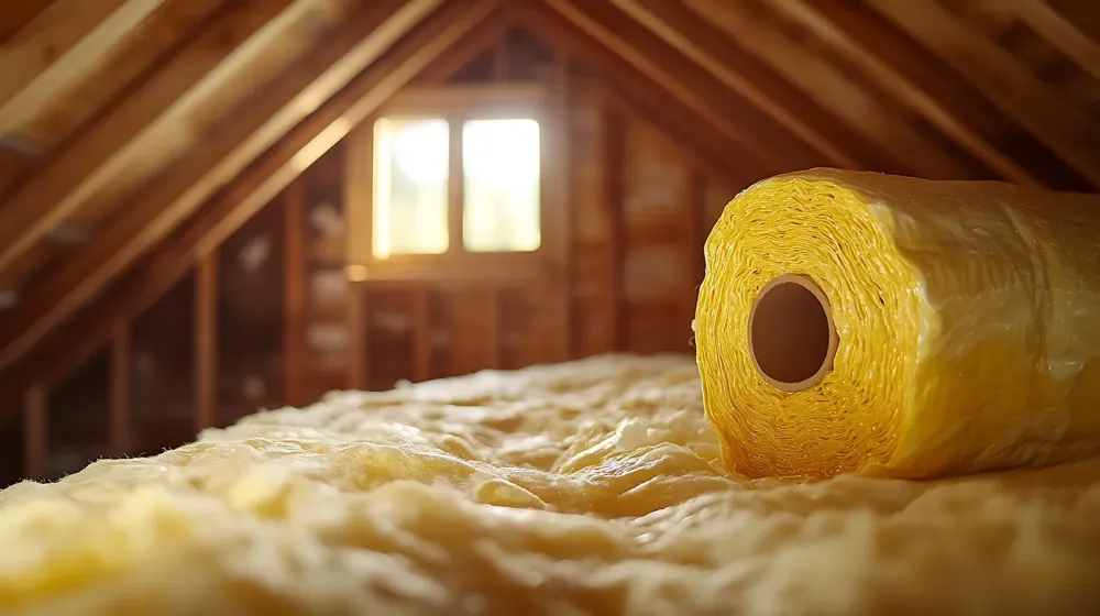 Visuel de combles avec isolant
